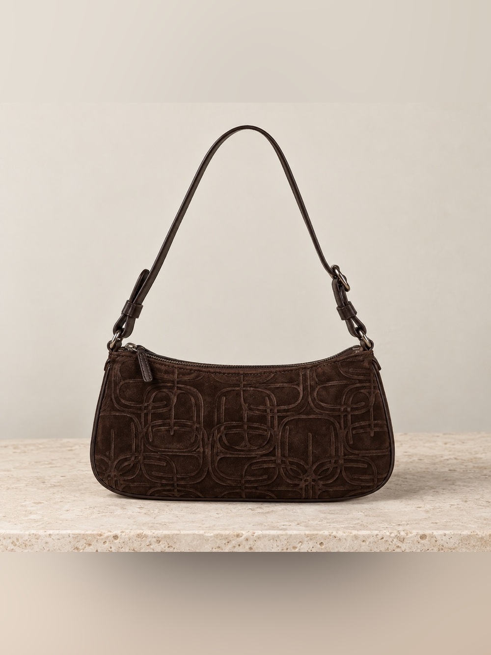 Express | Vintage Brown Genuine Suede Mini Shoulder Bag
Y2K 90s